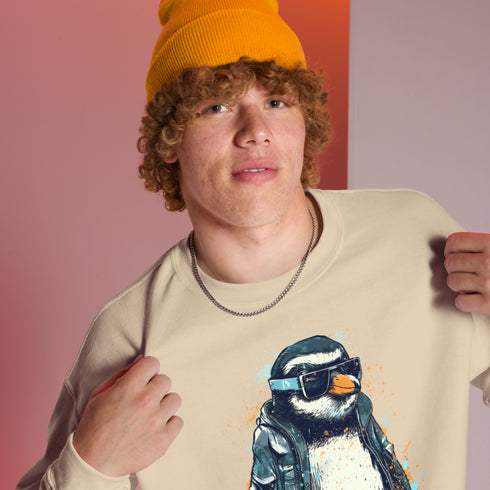 Funny Penguin Crewneck Sweatshirt-Unisex